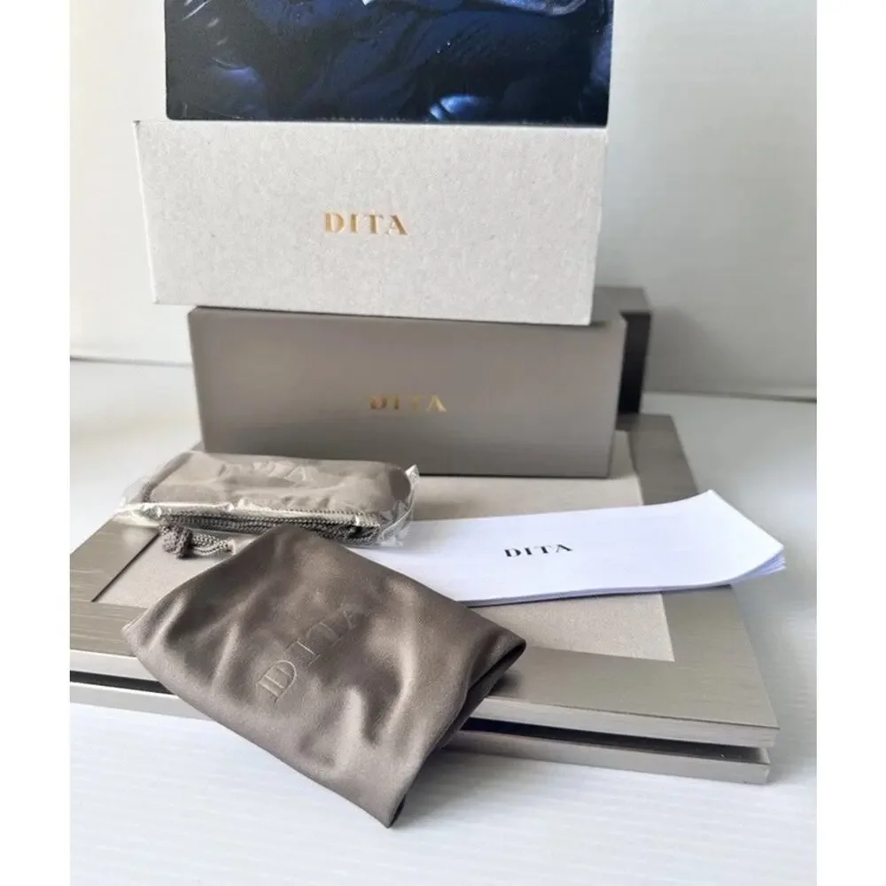 DITA FLIGHT SEVEN DTS 111 07 Brushed Gold Green Gradient Sunglasses AUTHENTIC
